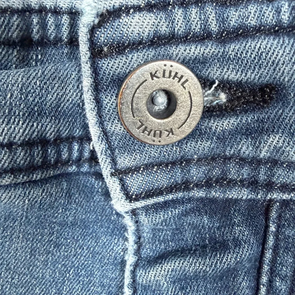Kuhl Kanvus Jean Mens Faded Blue Indigo Straight Leg Pants 36x32 (Fits 33x28) - Picture 6 of 13